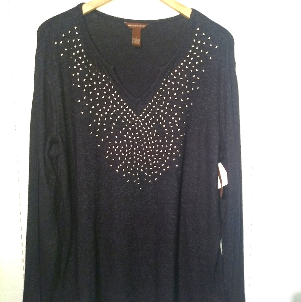 Sweater with gold embellishments
